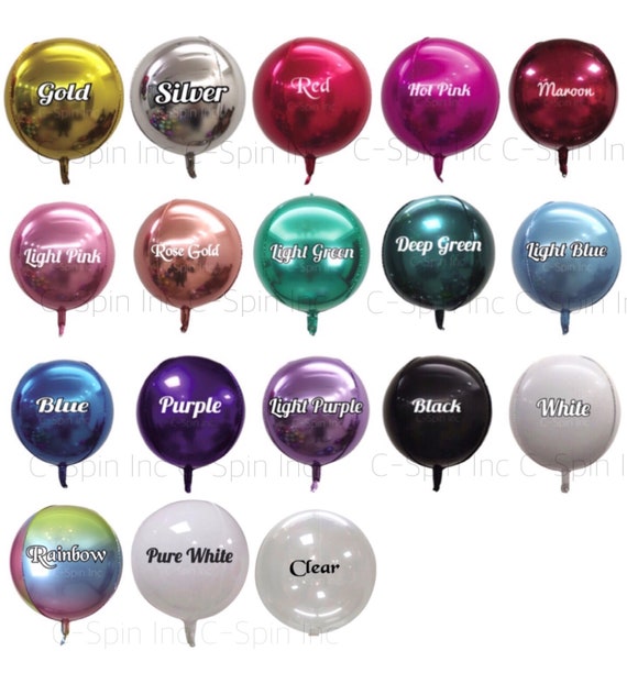 17" 3D Foil Mylar Sphere Balloon Birthday Special Occasion Party Decoration-2 pk 