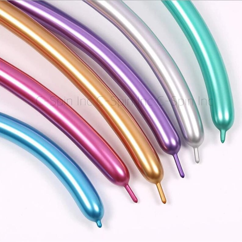 9 Color Metallic Twisting Latex Balloon 260Q Magic Balloons Animal ...