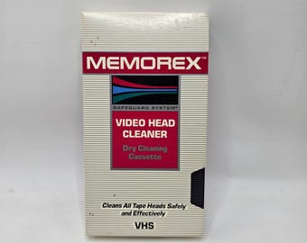 Memorex Video Head Cleaner VHS White Dry Cleaning Cassette Retro VCR Maintenance