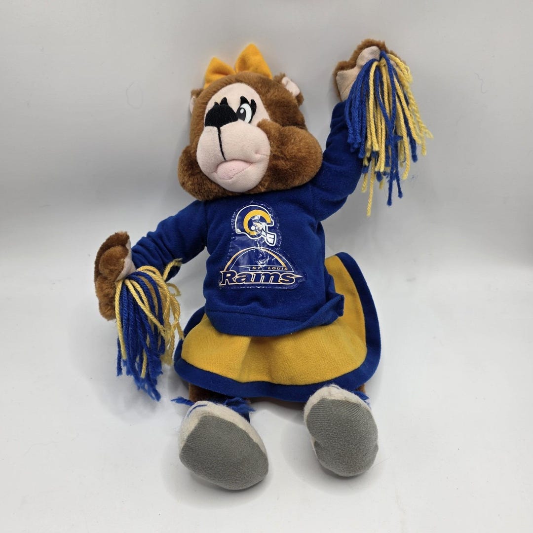 Vintage St. Louis Rams Cheerleader Plush Mascot NFL Football Stuffed ...