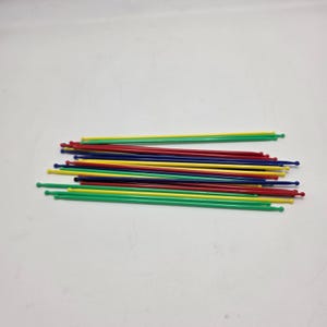 Vintage Pick Up Sticks Game Steven Pic Up Stix Metal Tube 1990 Complete 画像 4