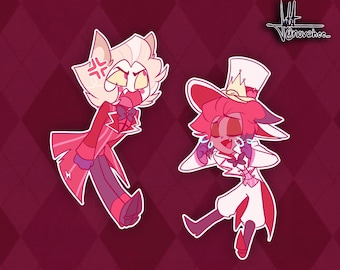 Hazbin Hotel - Broches de esmalte rígido RADIOAPPLE DRESS-UP [2"]
