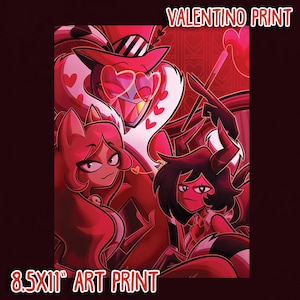 Hazbin Hotel - VALENTINO PRINT [8.5x11&quot;]