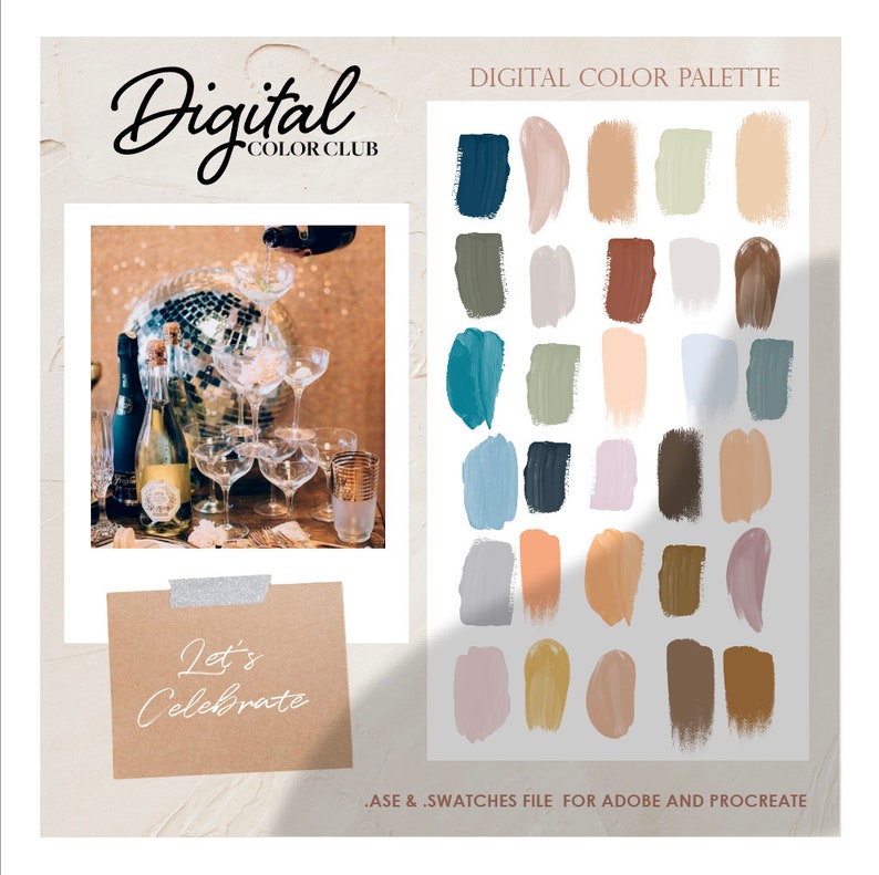 New Years Eve Color Palette Procreate Color Palette Color Etsy