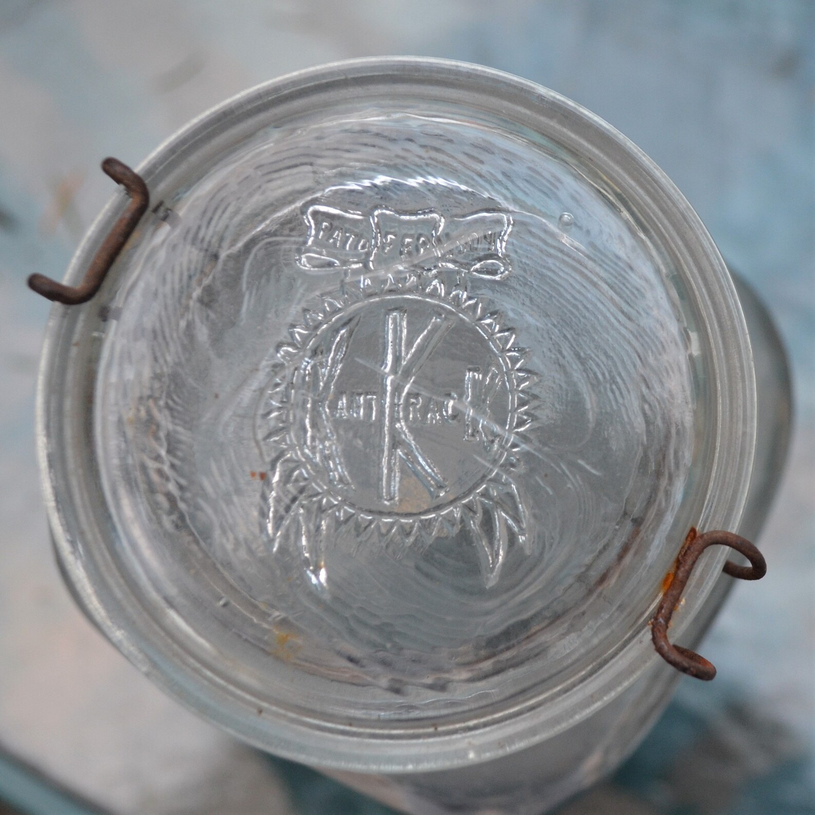 Antique QUEEN canning jar clear HG with KANTKRACK Glass Lid Etsy