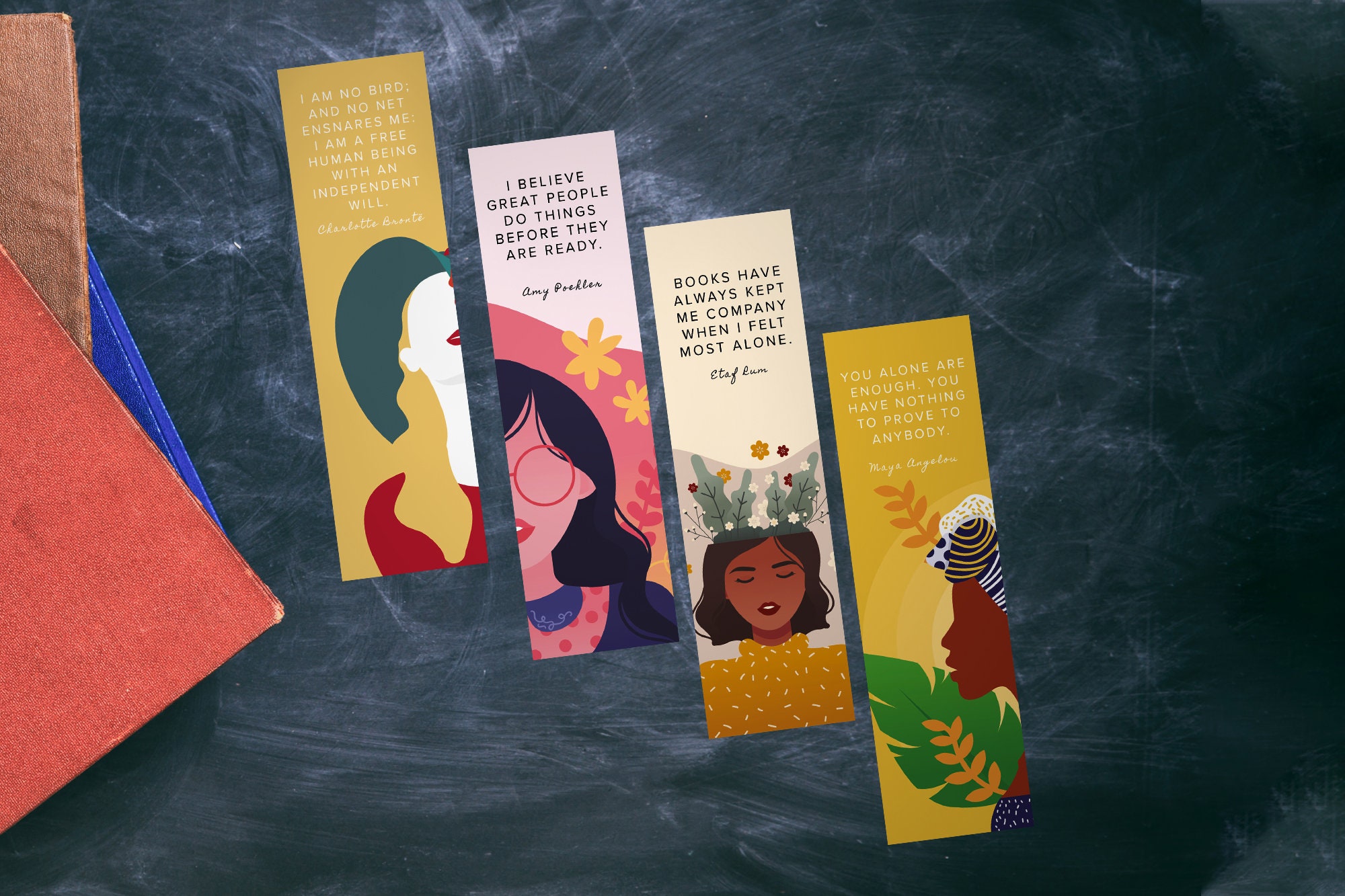 Women author set of bookmarks Etsy