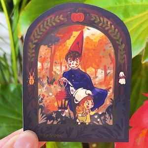 Cartoon Garden Wall Cottage core aesthetic, Wirt & Greg Stickers, Woods, Greg, Wirt, OTGW Stickers, Laptops and Waterbottles Vinyl Stickers
