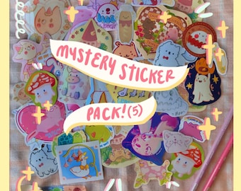 Bolsa de pegatinas lindas, bolsa de pegatinas misteriosas lindas kawaii, paquete de pegatinas misteriosas, paquete de pegatinas aleatorias, bolsa de pegatinas, paquete de pegatinas lindo