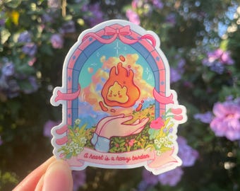 Cute flower sticker, Cottagecore Sticker - fire sticker- Laptop Water BottleHydroflask Kawaii Animal, Anime inspired sticker, Gifts for her
