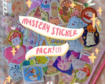 Bolsa de pegatinas lindas, bolsa de pegatinas misteriosas lindas kawaii, paquete de pegatinas misteriosas, paquete de pegatinas aleatorias, bolsa de pegatinas, paquete de pegatinas lindo