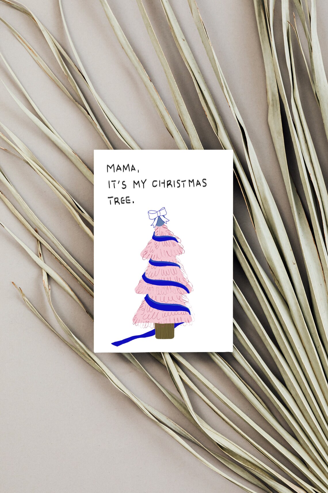 Christmas Folding Card Printable 5X7 Digital Download Blank Holiday ...