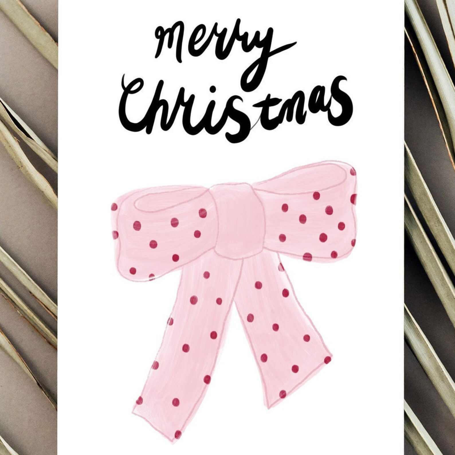 Christmas Folding Card Printable 5X7 Digital Download Blank | Etsy