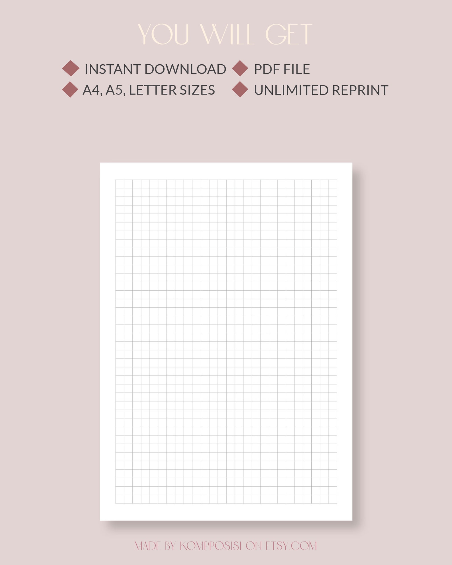 Grid Note Taking Template Grid Essentials Lecture Note Grid Note Journal Graph Paper Note Book
