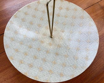 Bandeja de fibra de vidrio con diseño dorado de estilo moderno de mediados de siglo