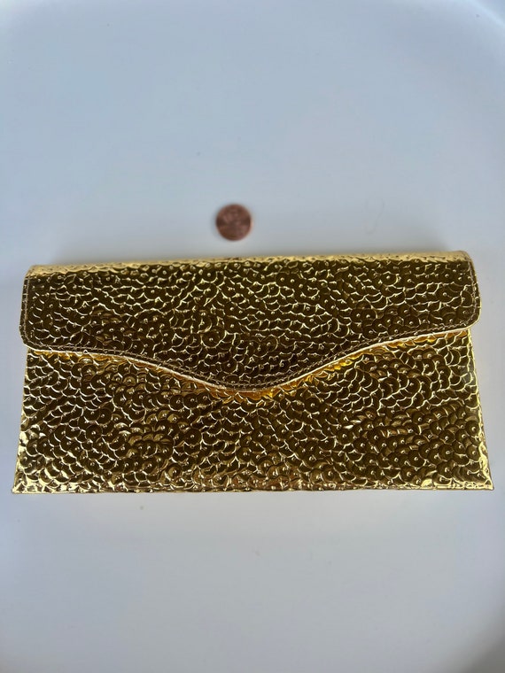 Vintage Gold wallet, Vinyl Gold wallet, Vintage W… - image 3