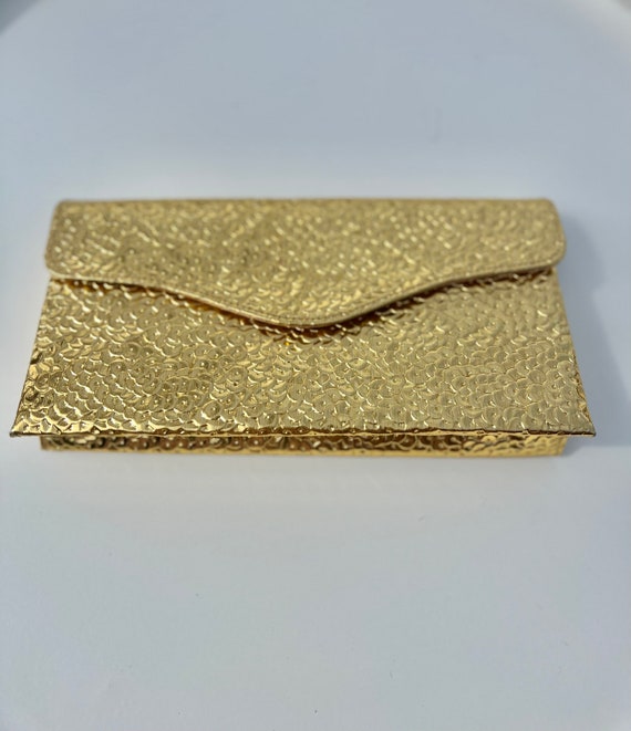 Vintage Gold wallet, Vinyl Gold wallet, Vintage W… - image 1