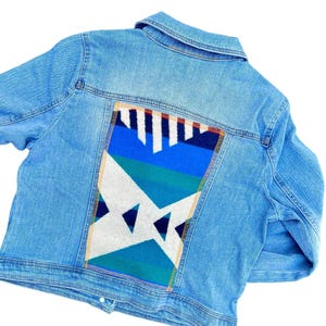 Womens L - Runs Small - Denim Jacket with Pendleton® Wool Los Lunas