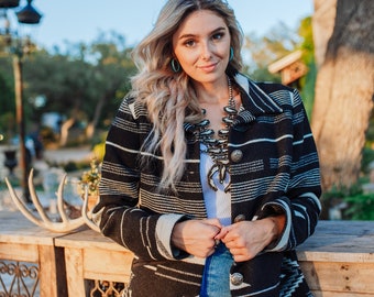 Tsi Mayoh Moto Jacket: Pendleton Wool Blanket Coat