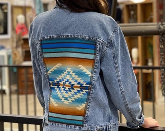 Womens - S-M-L-XL - Pagosa Springs Denim Jacket with Pendleton Wool