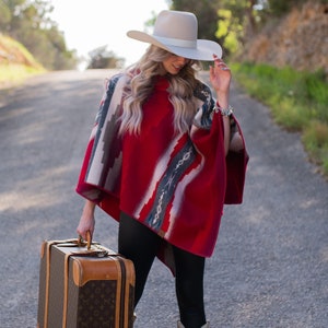 Alamosa Wool Poncho, made with a Pendleton® Wool Alamosa blanket, Pull-Over Poncho