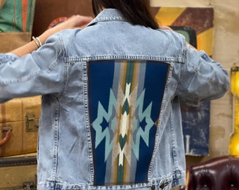 Womens  - Star Watchers Denim Jacket with Pendleton Wool