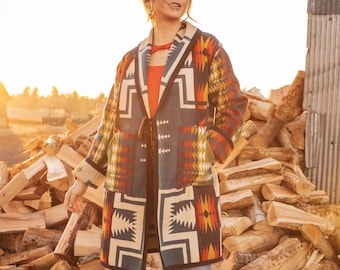 Cappotto da stadio di media lunghezza Century Harding - Cappotto in lana Pendleton