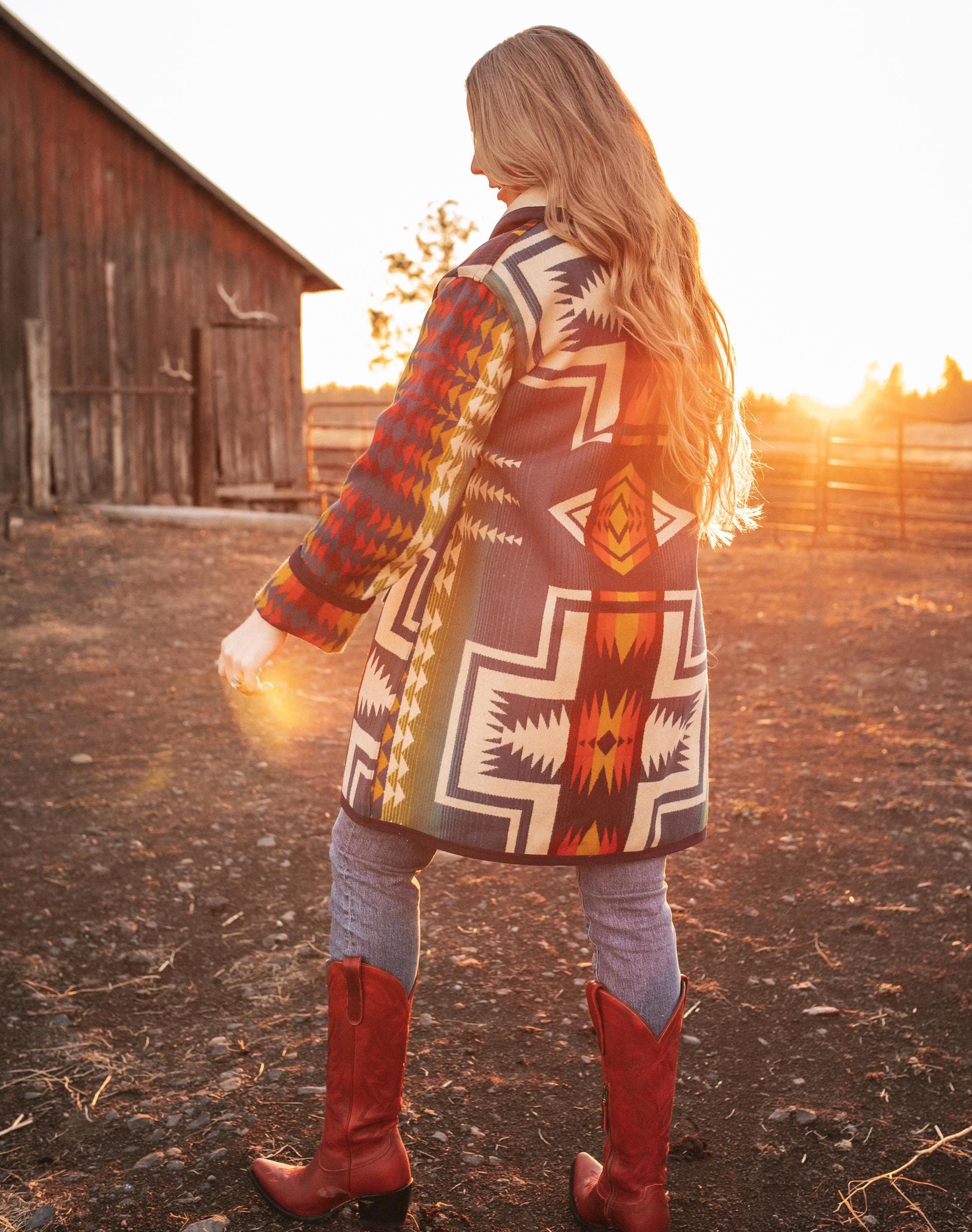 Century Harding Mid-length Stadium Coat - Pendleton Wool Blanket