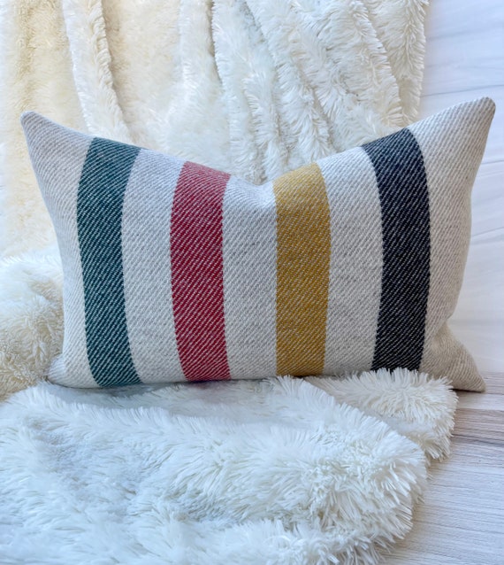 Wool Pillow Cover Made With Pendleton Glacier Park Eco wise Wool Blanket 18 X 12 Etsy