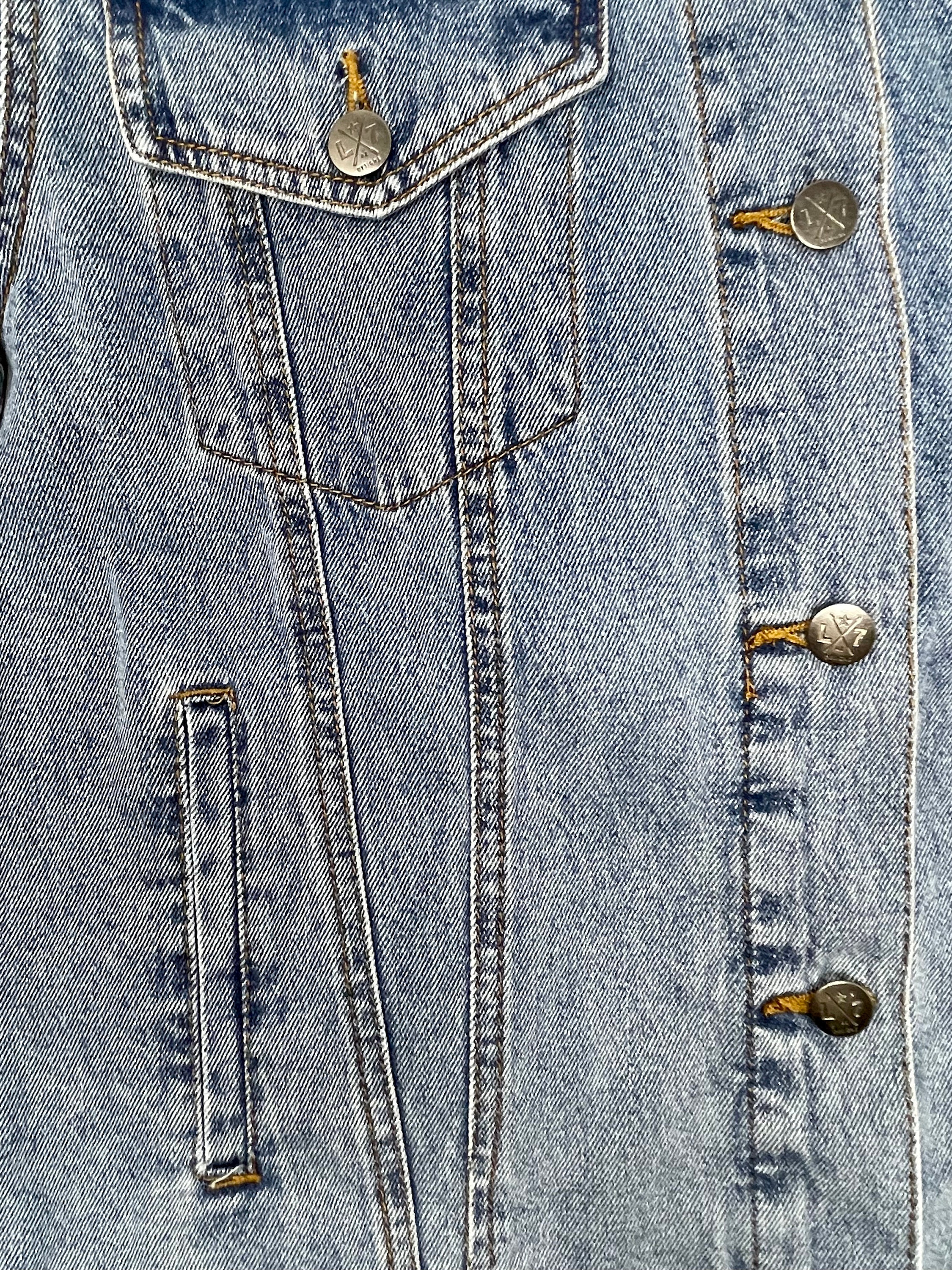 Embroidered Western Roses Denim Jacket - Trucker Style - Etsy