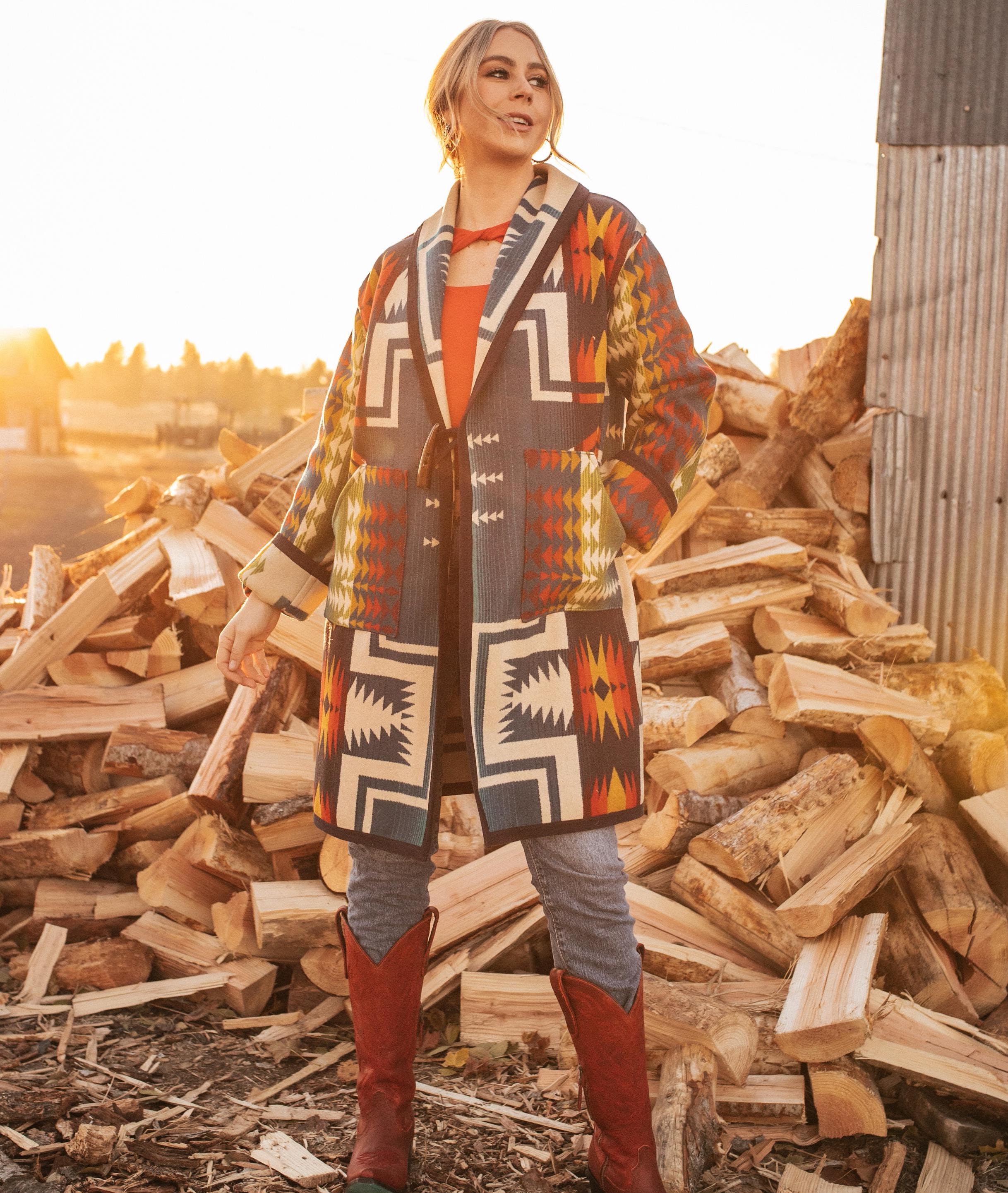 Pendleton harding blanket coat sale