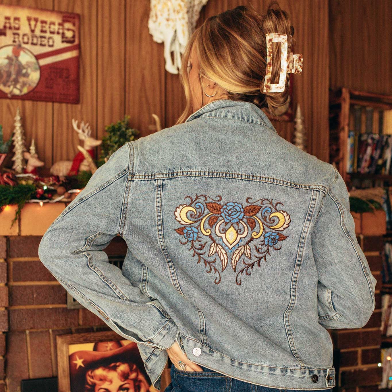 JEEP★LADY'S_Stitch Denim Jacket Boots Stitch Denim Trucker Jacket – Ladders Clothing & Co.