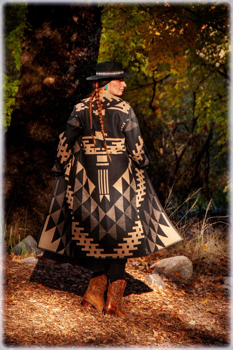 Thunderbird Mountain Long Coat - Pendleton® Wool Blanket - Duster - Etsy