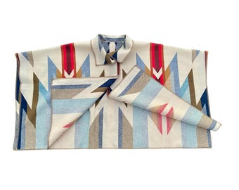 Mantellina Wyeth Trail - Coperta in lana Pendleton - Mantellina reversibile