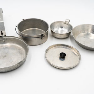 vintage aluminum mess kit