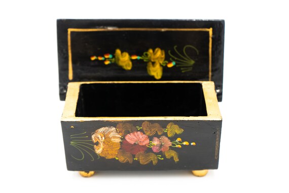 Hand Painted Antique Jewelry Box - image 4