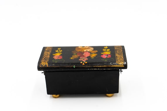 Hand Painted Antique Jewelry Box - image 1