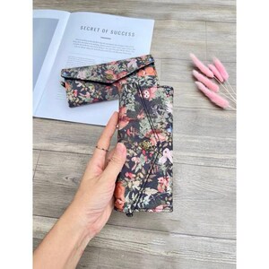 Linen Wallet Handmade, Wallet Women Small, Handheld Wallet, Women Wallet, Embroidered Purse, Embroidery Wallet,Card Wallet.