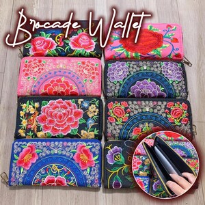 Brocade Wallet Handmade, Phone Wallet , Handheld Wallet, Women Wallet, Embroidered Purse, Embroidery Wallet, Card Wallet.