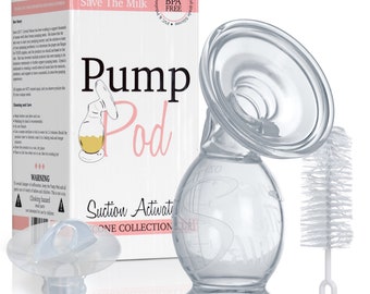 Pump Pod - Suction activated breastmilk collection cup customized for inserts