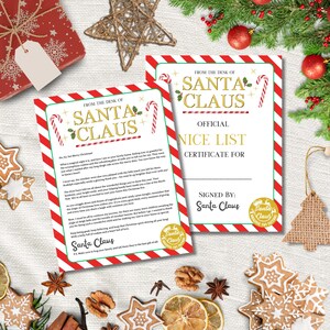 Carta De Papá Noel, Ideas Secretas De Papá Noel, Cartas De Papá Noel, Certificado De Lista Bonita, Caja De Nochebuena, Carta Del Polo Norte, Carta Imprimible