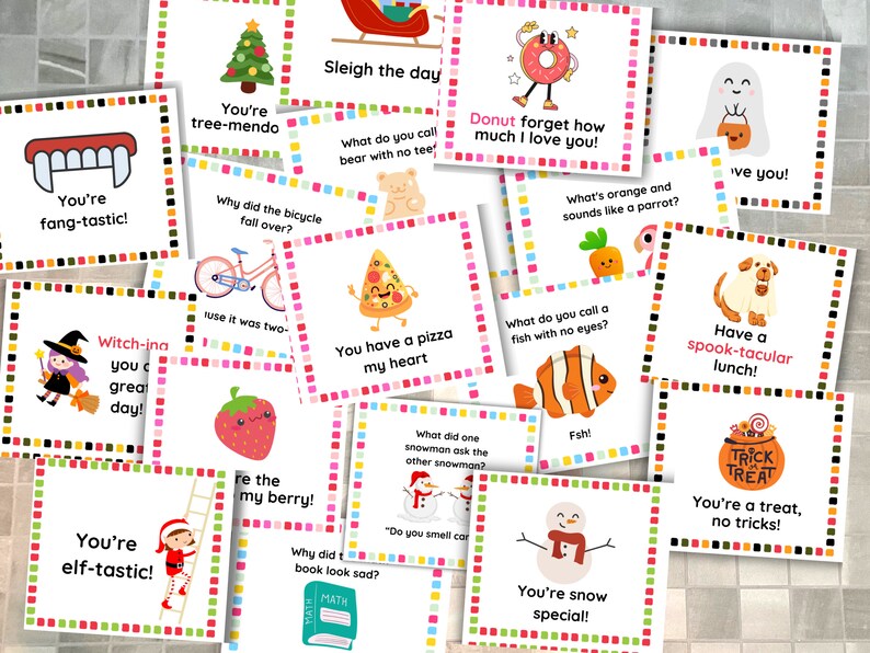 Lunch Box Jokes for Kids Joke of the Day Back to School Etsy