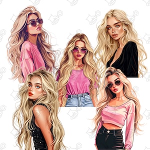 ファッション ガール クリップアート、ファッション クリップアート、ファッション イラスト、ファッション ガール イラスト、プランナー カバー、ファッション ガール クリップアート PNG、ガール アート