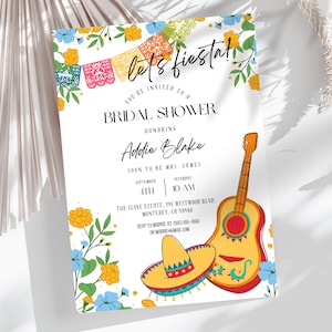 Fiesta Bridal Shower Invitation, Engagement Fiesta Invitation, Mexican Bridal Shower Invitation, Fiesta Invitation, Editable Invite