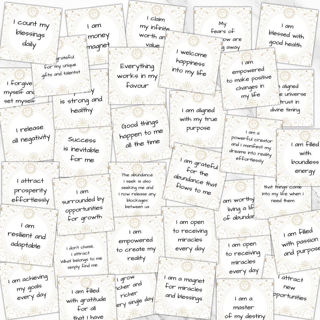 Daily Affirmation Cards Printable Affirmation Cards Self Affirmation ...