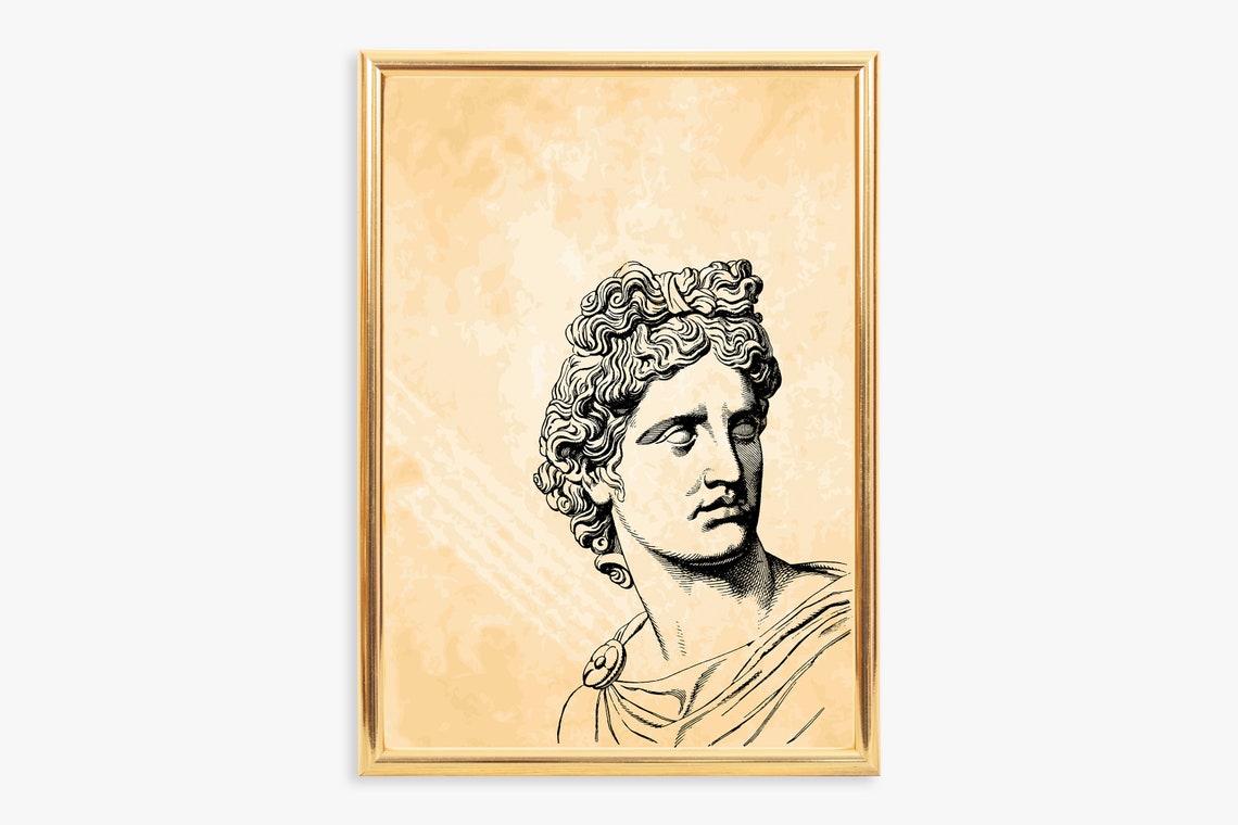 Greek Gods Wall Art Apollo Print Greek Statue Print Greek Etsy