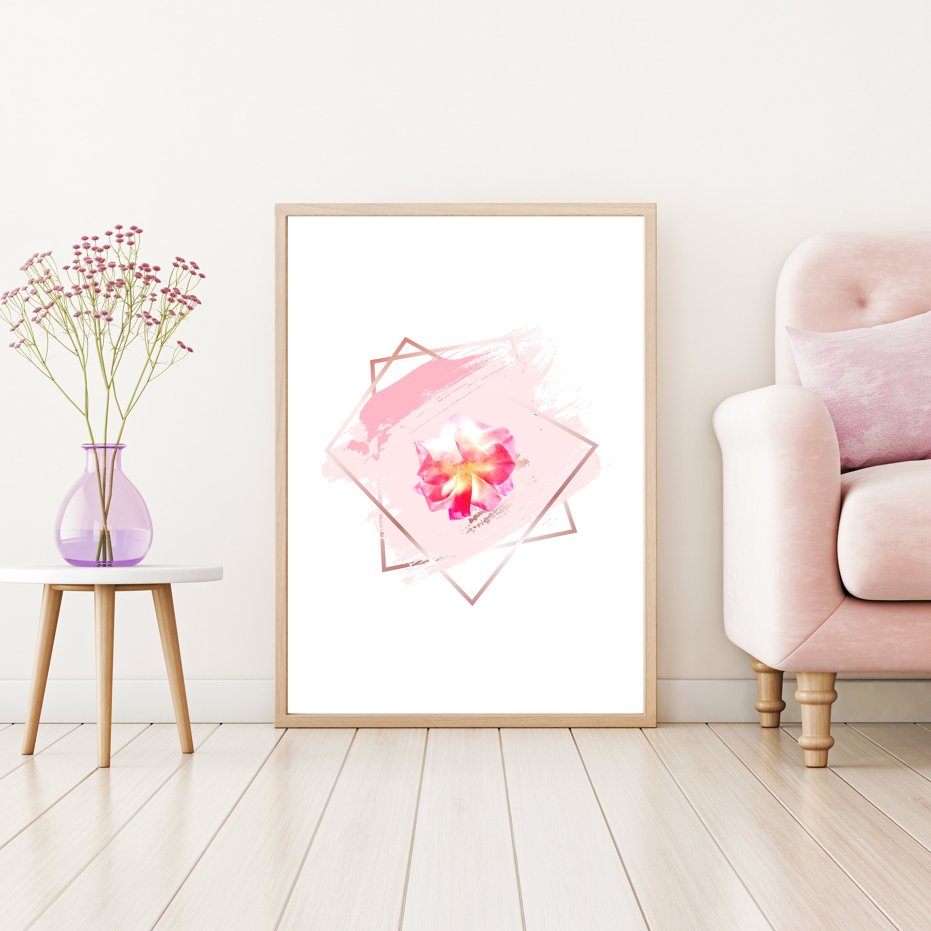 Abstract Flower Print Abstract Flower Wall Art Modern Flower | Etsy