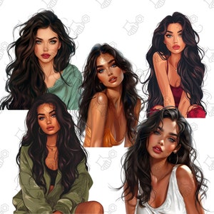 Fashion Girl Clipart, Fashion Girl PNG, Fashion Illustration, Planner Clipart, Planner Cover, Woman PNG, Girl Stickers, Girl Clip Art