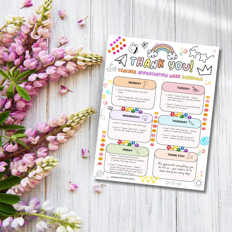 Editable Teacher Appreciation Week Flyer: School Printable, Canva ...