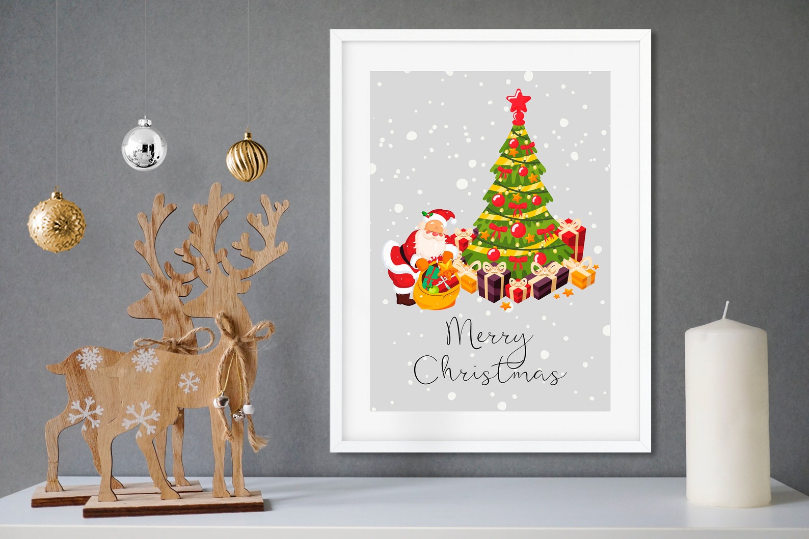 Santa Wall Art Santa Print Christmas Prints To Download | Etsy