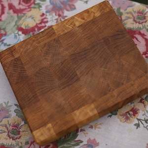 Cutting Board Oak Kitchen Handmade End Grain Kitchen Cut Desk Gift Natural Wood Butcher Block Handmade Wooden Chopping Block Natural Oak